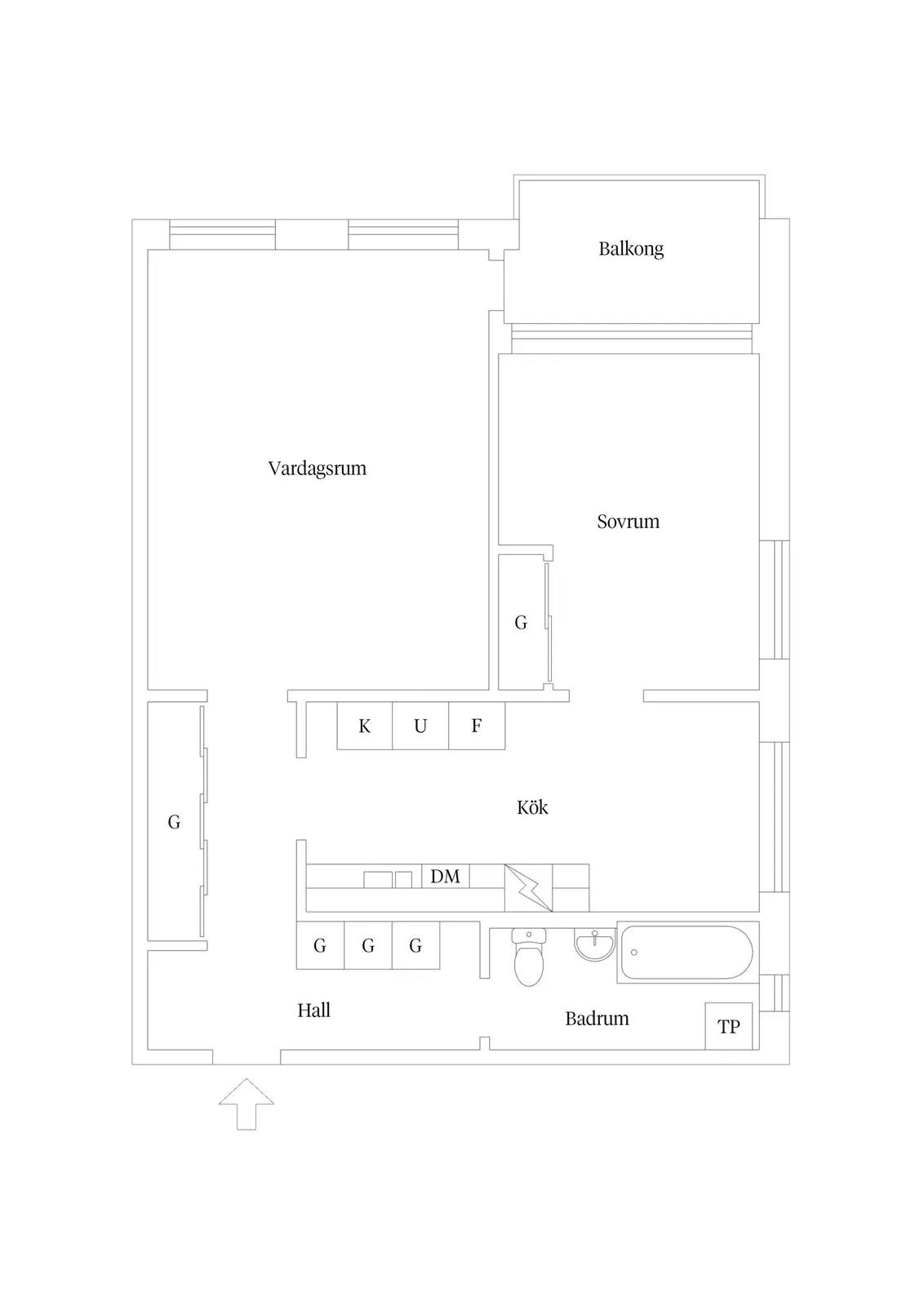Planritning för Lybecksvägen 13C