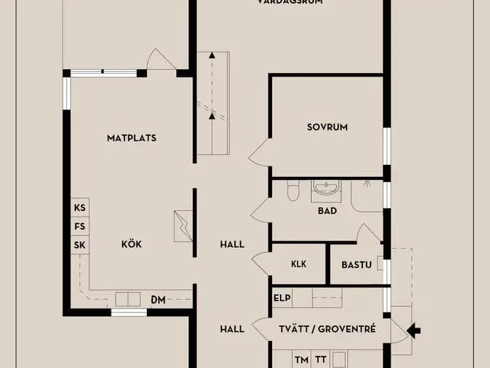 Floor plan for Gnejsvägen 23
