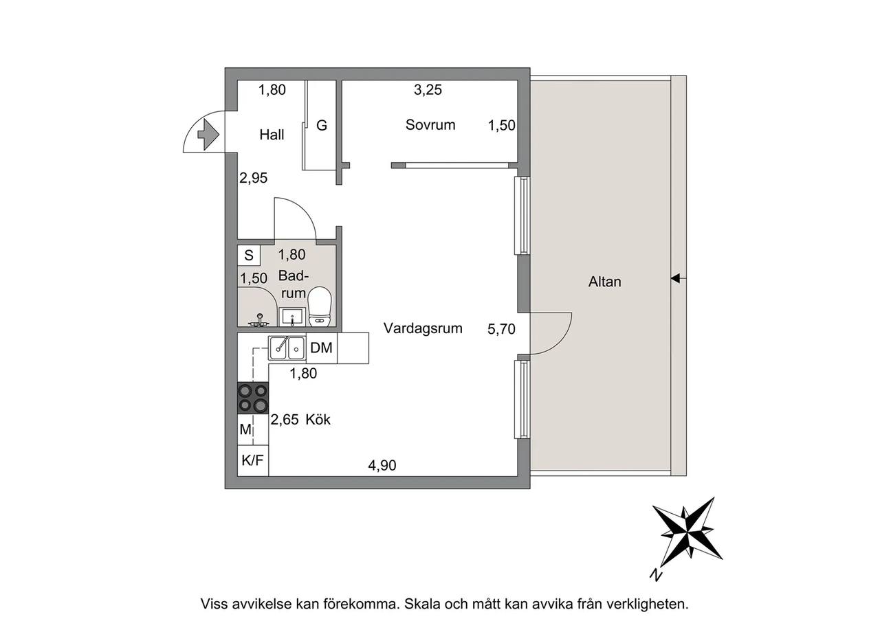 Planritning för Lövgatan 4A