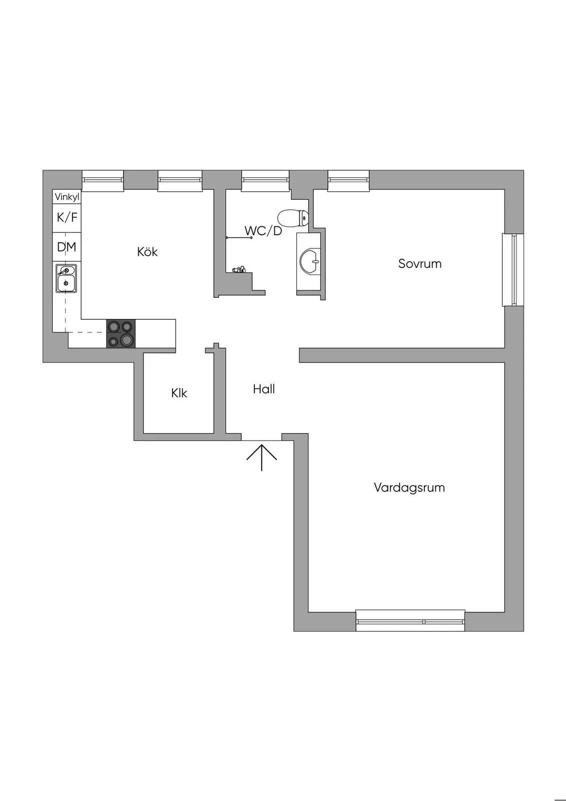 Floor plan for Finn Malmgrens väg 55