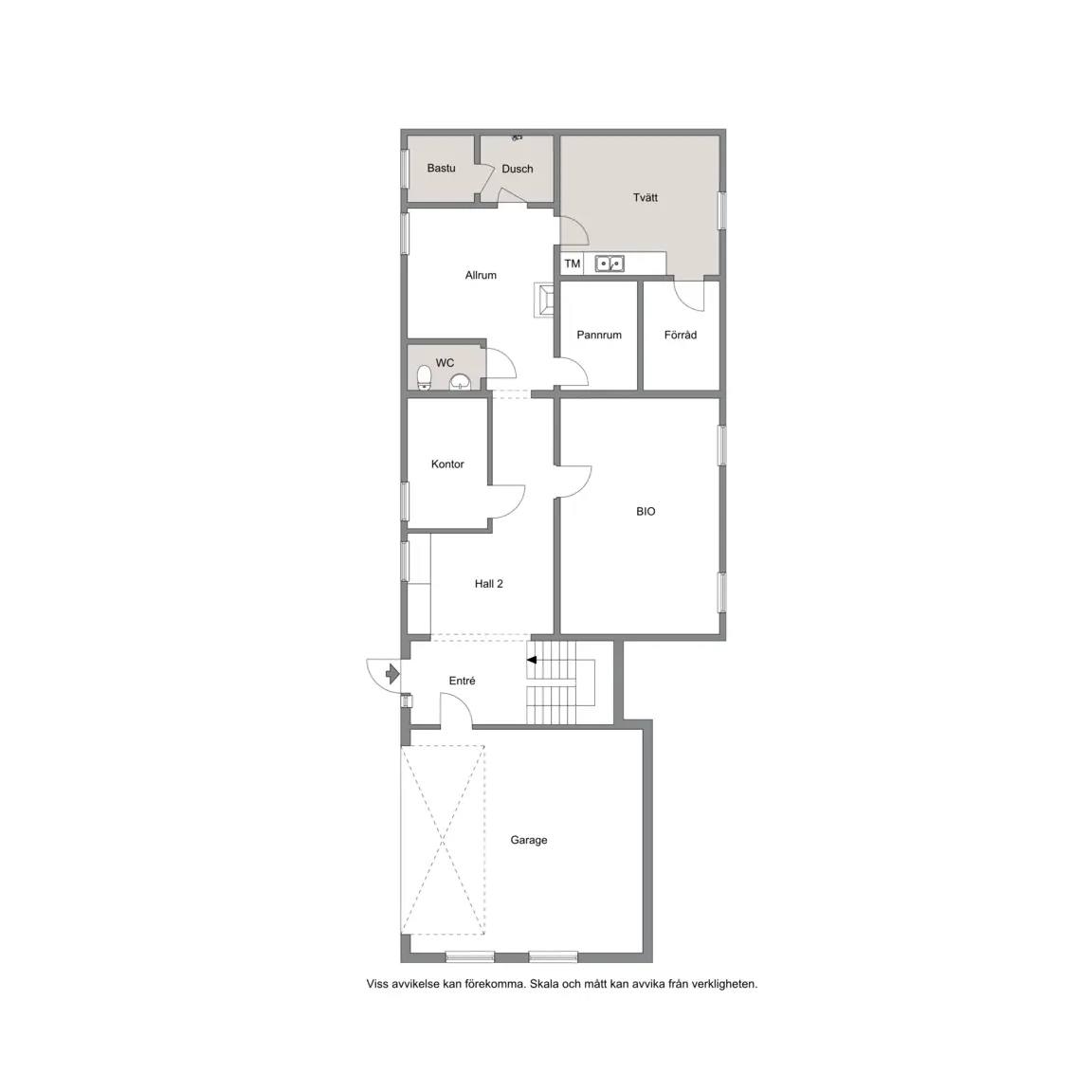 Floor plan for Björkhagsvägen 8
