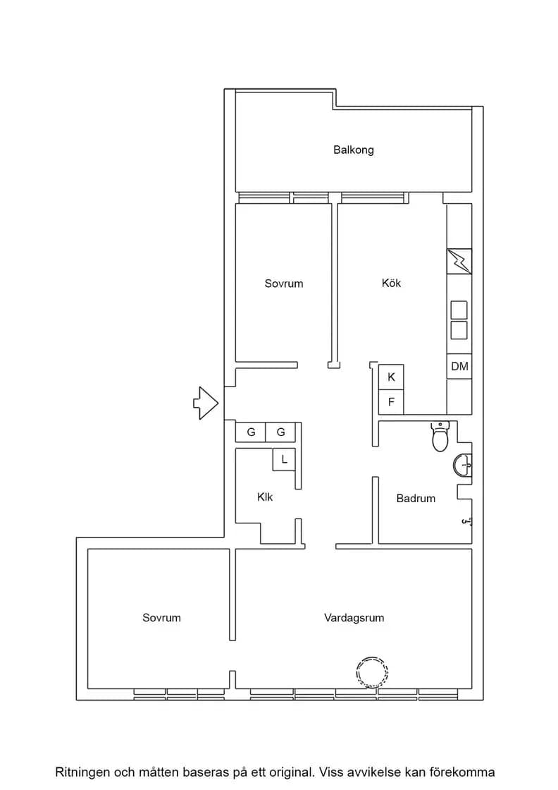 Planritning för Vårvädersvägen 4O
