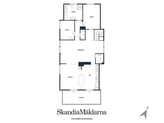 Planritning för Ulvhälls Allé 3C