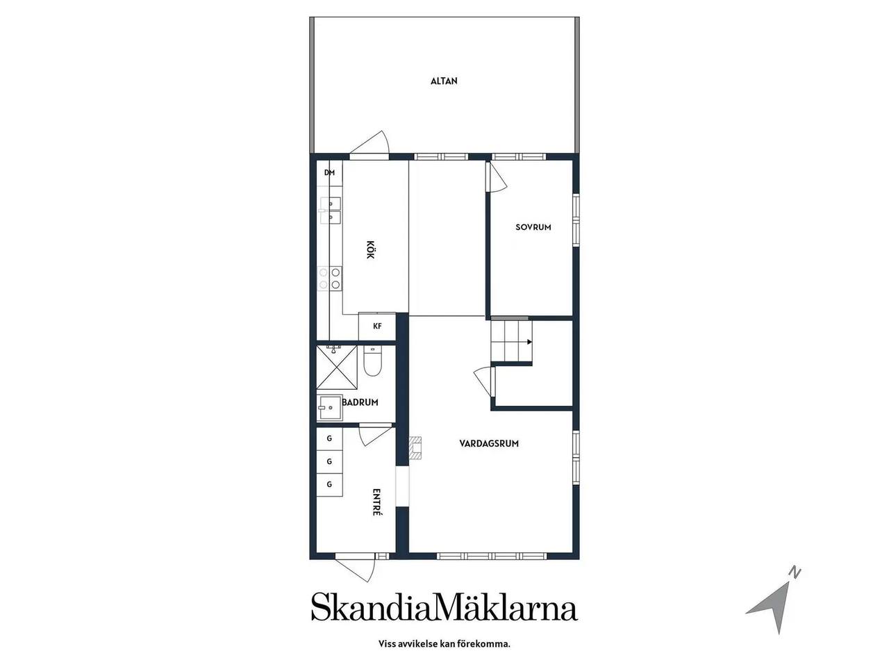 Planritning för Jägarbacken 52A