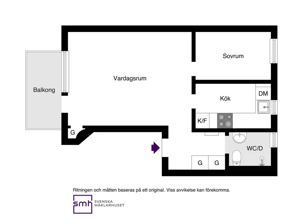 Floor plan for Mössebergsvägen 15