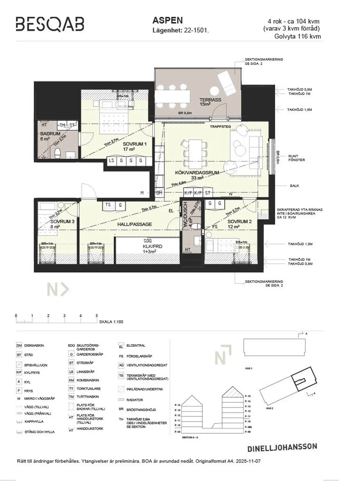Floor plan for Schlytersvägen 1A, 5tr
