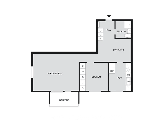 Floor plan for Radarvägen 24