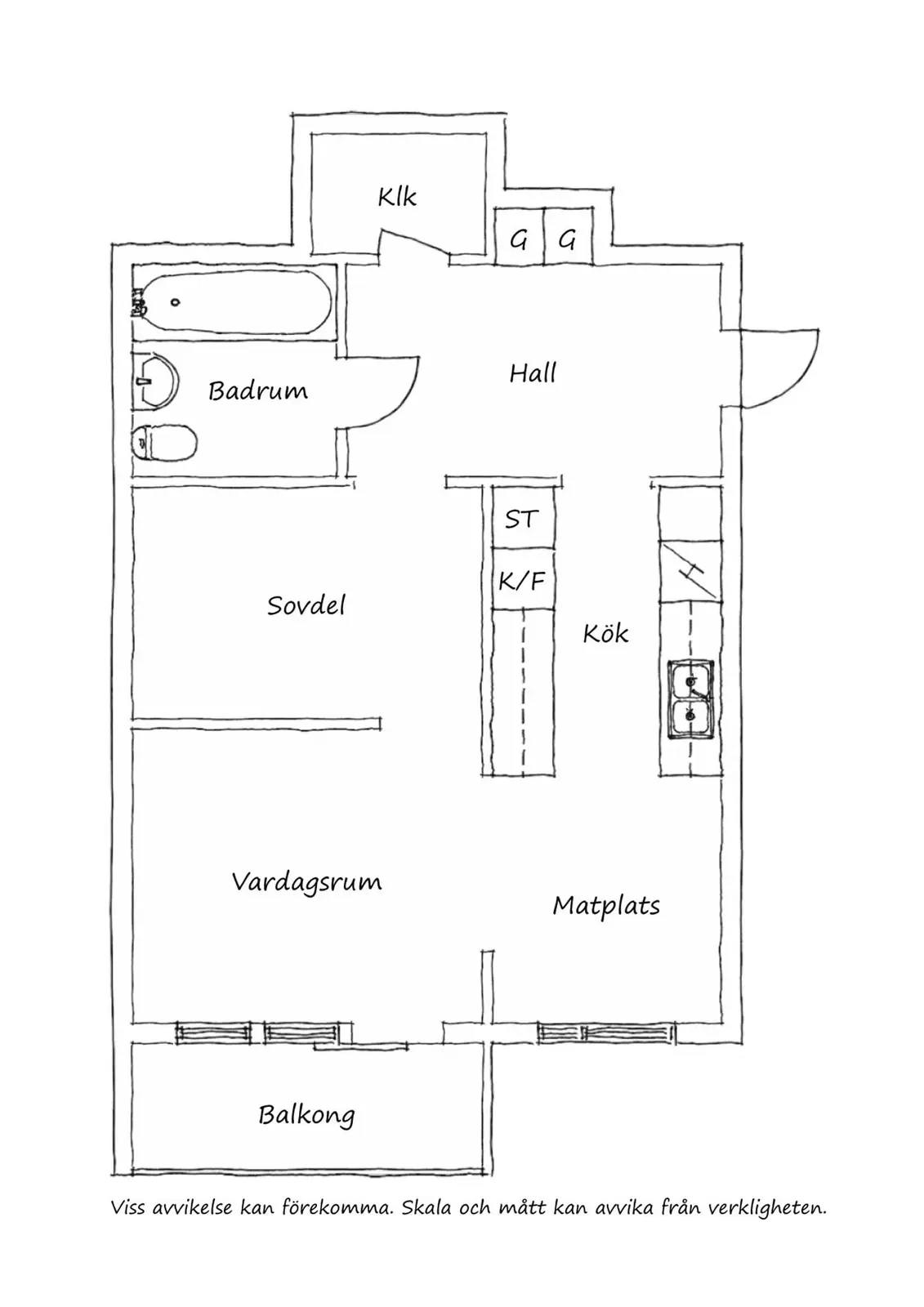 Floor plan for Torbjörnsgatan 22