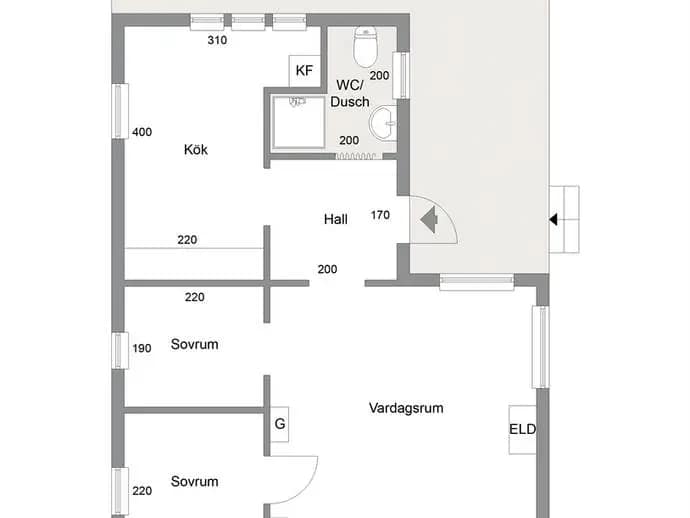 Floor plan for Kastet 713