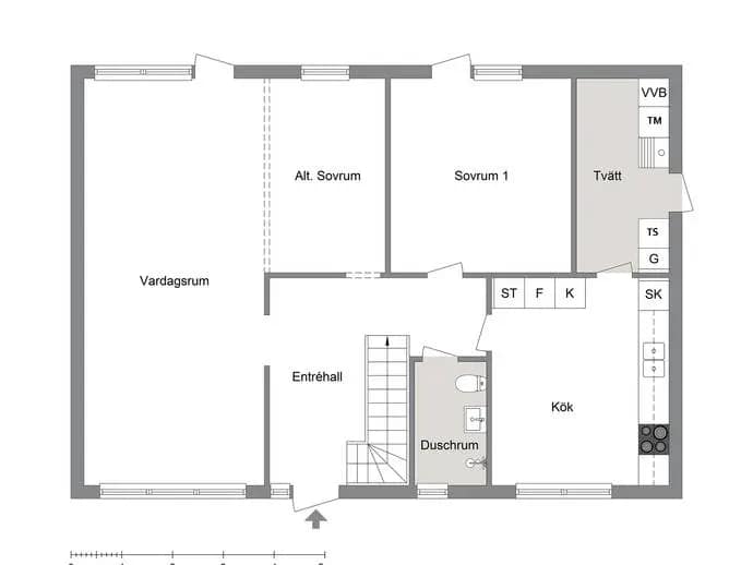 Floor plan for Pannågränd 4