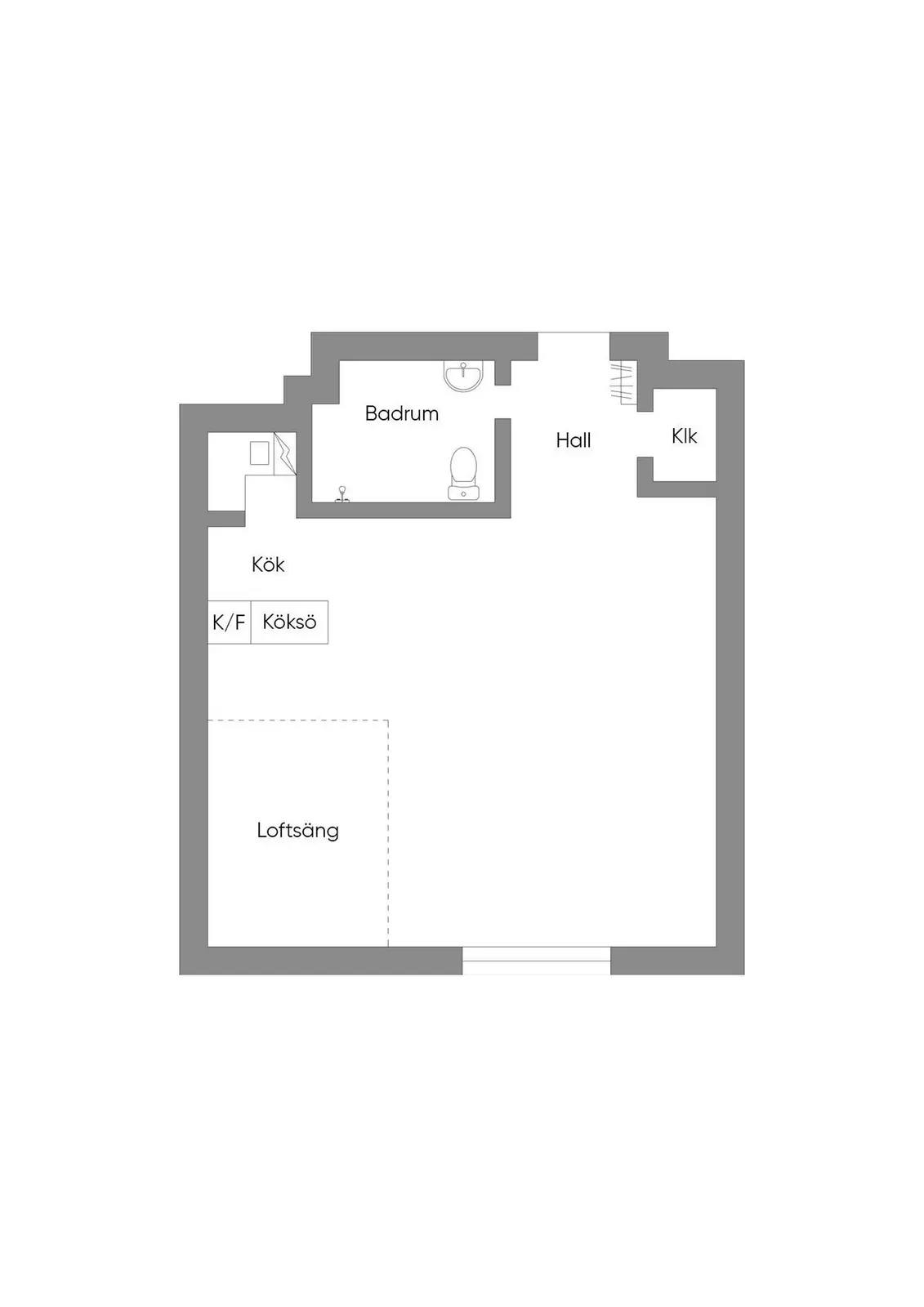 Floor plan for Kammakargatan 64A