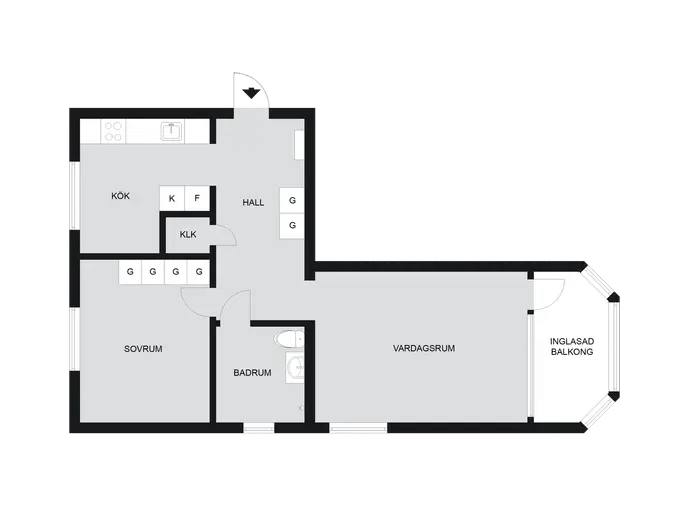 Floor plan for Industrigatan 20
