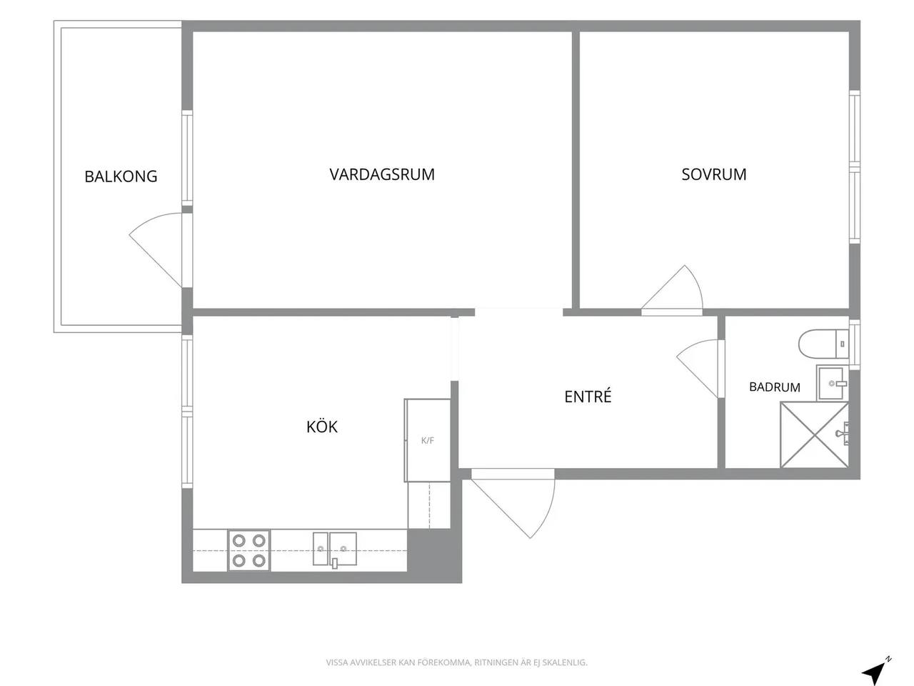 Floor plan for Lökgatan 23A