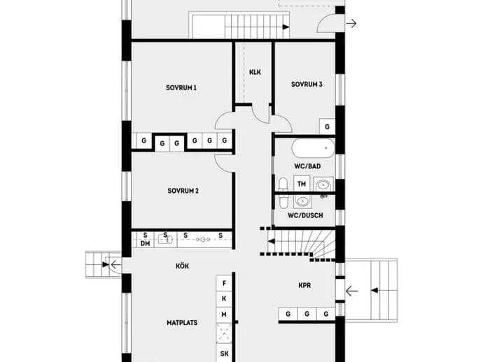 Planritning för Järngränd 14
