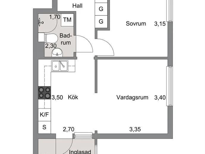 Floor plan for Brunnehagen 21