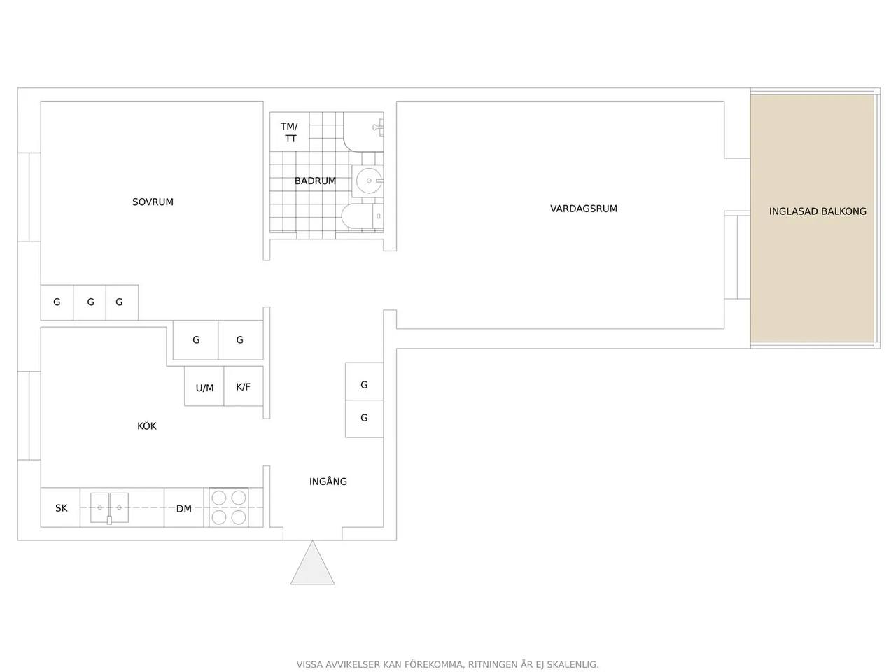 Floor plan for Norra Sjöbogatan 7