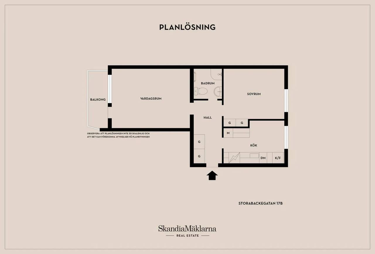 Floor plan for Storabackegatan 17B