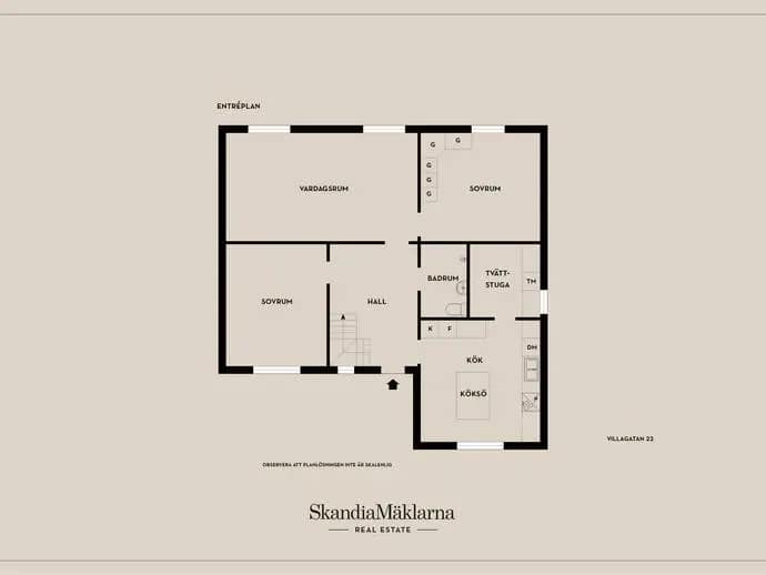 Floor plan for Villagatan 22