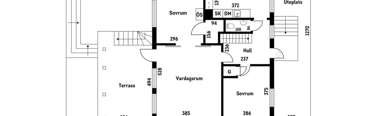 Planritning för Olympiavägen 135