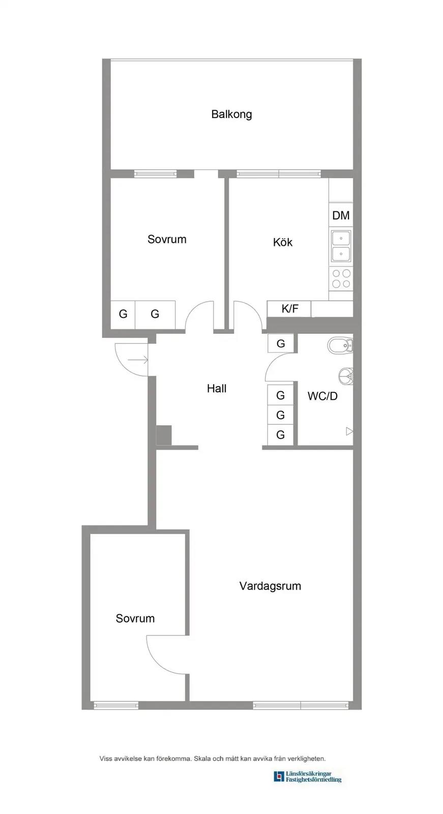 Planritning för Skjutbanegatan 17D