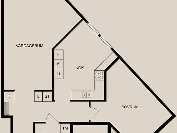 Planritning för Aktergatan 14