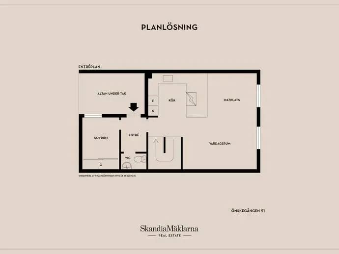 Floor plan for Önskegången 91