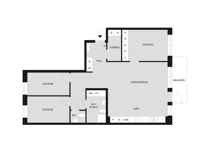 Planritning för Östermalmsgatan 65B