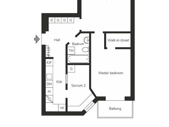 Floor plan for Tomtebogatan 46, 4 Tr
