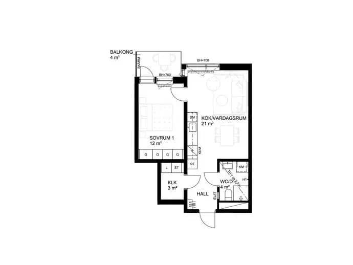 Floor plan for Kellgrensgatan