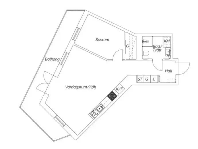 Floor plan for Igeldammsgatan 15