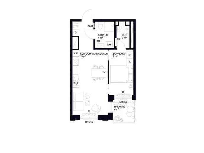 Floor plan for Nordenflychtsvägen 68