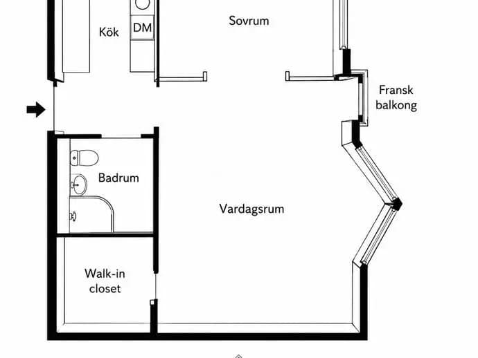 Floor plan for Rindögatan 7