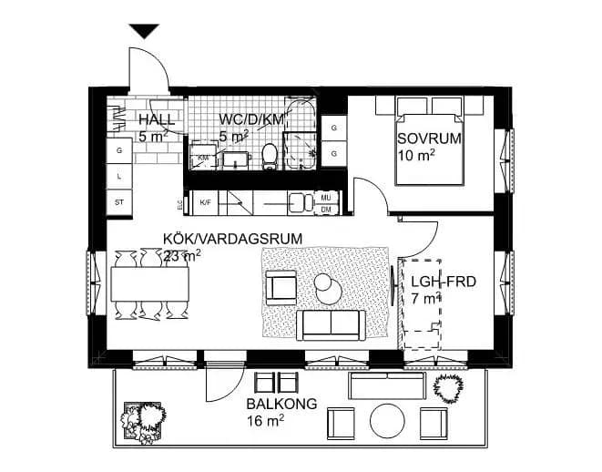 Floor plan for Bällstavägen