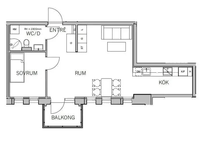 Floor plan for Responsgatan 14