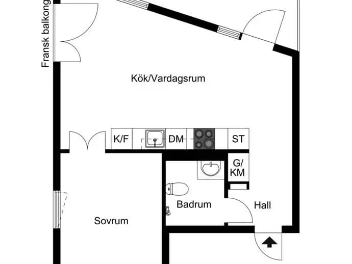 Floor plan for Kratsbodavägen 50C