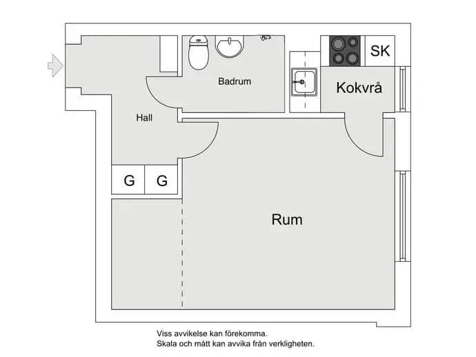 Floor plan for Skebokvarnsvägen 121, 1tr