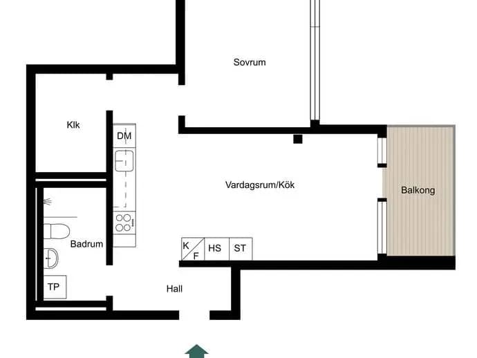 Planritning för Sandhamnsgatan 75D