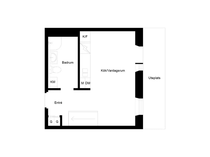 Floor plan for Drevergatan 1B