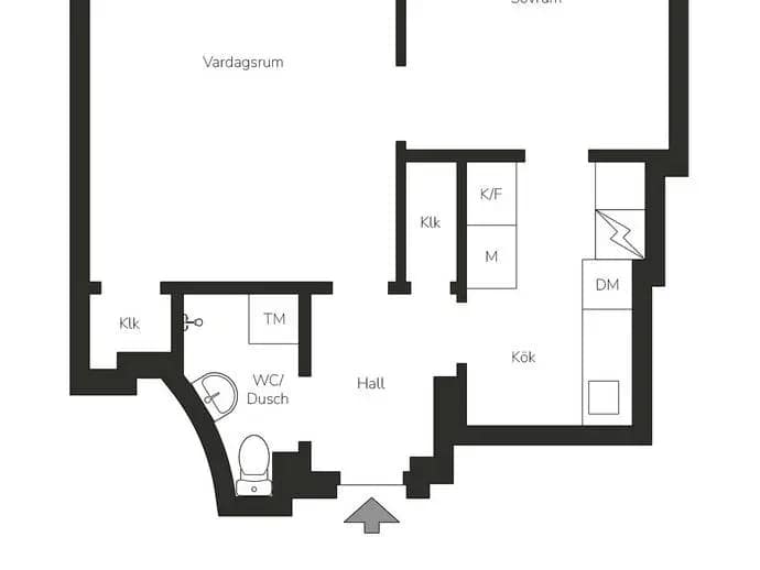 Floor plan for Love Almqvists väg 4B