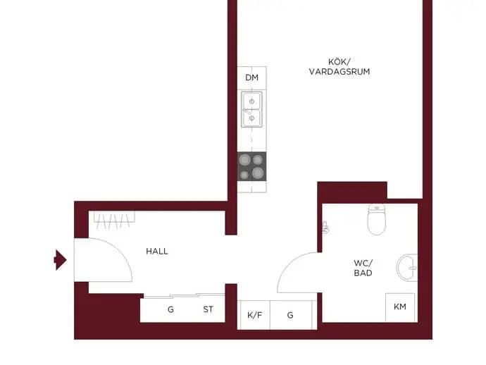 Floor plan for Hagaesplanaden 73