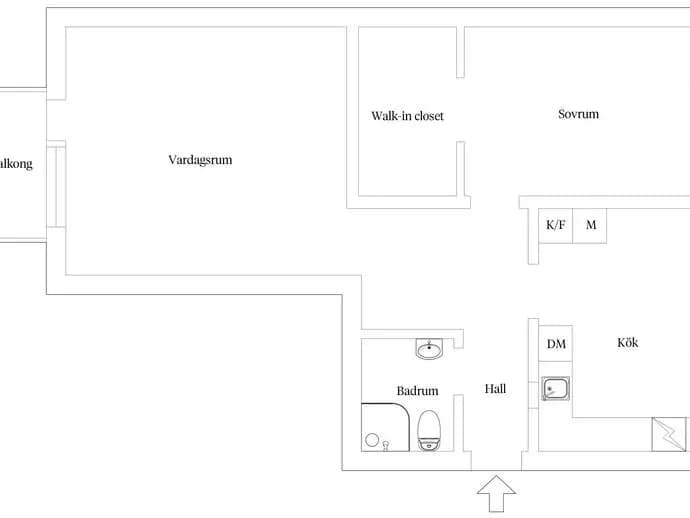 Floor plan for Tranebergsvägen 27