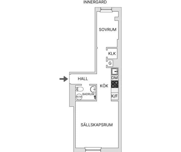 Planritning för Sågargatan 14