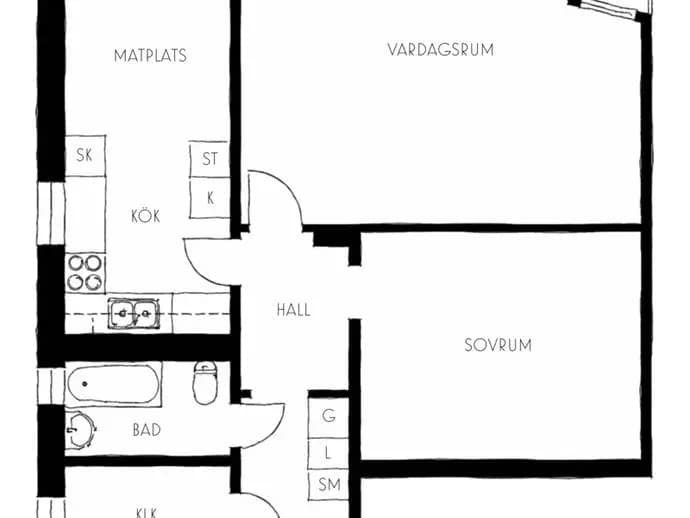 Planritning för Sjöbjörnsvägen 1