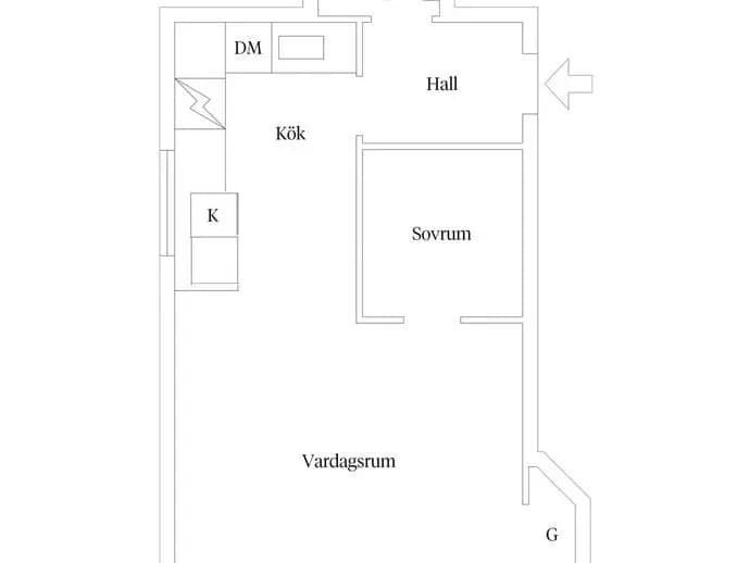 Floor plan for Roslagsgatan 29