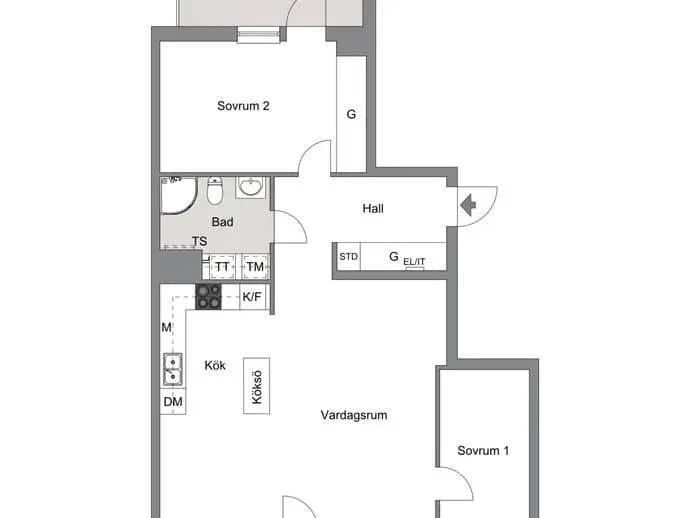 Planritning för Storängsgatan 17