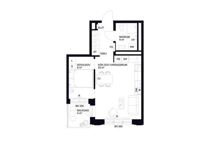 Floor plan for Nordenflychtsvägen 66