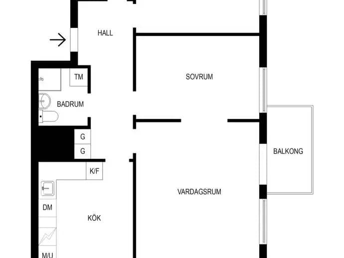 Floor plan for Näckrosvägen 5