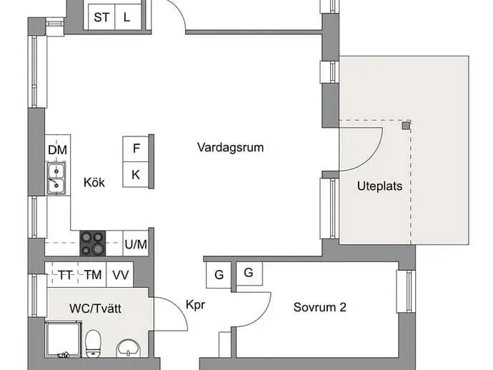 Floor plan for  Tornadogränd 20 