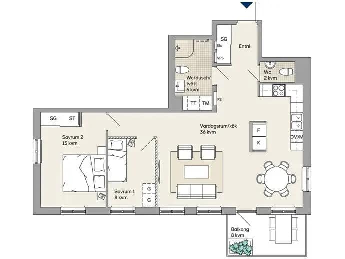 Floor plan for Armeringsgatan 32