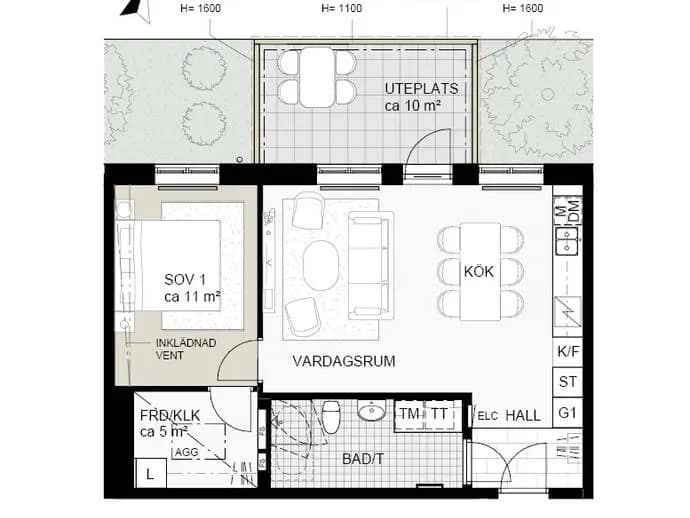 Floor plan for Krusbärsgatan